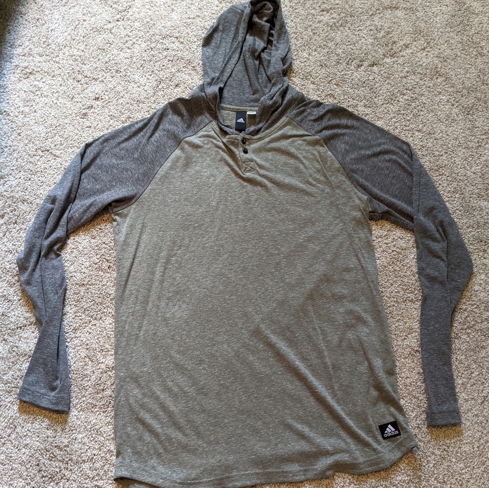 Adidas long sleeve Hooded Tee, light weight